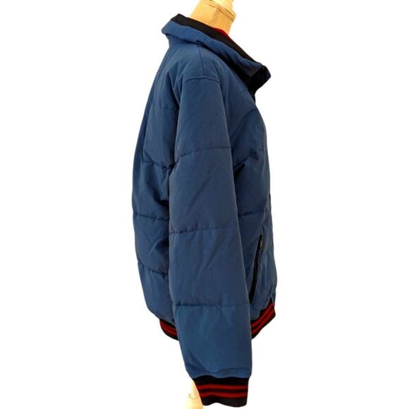 Tommy Hilfiger Men's M Colbalt Blue Primaloft Puffer Jacket Zip Up Waterproof - Picture 5 of 10